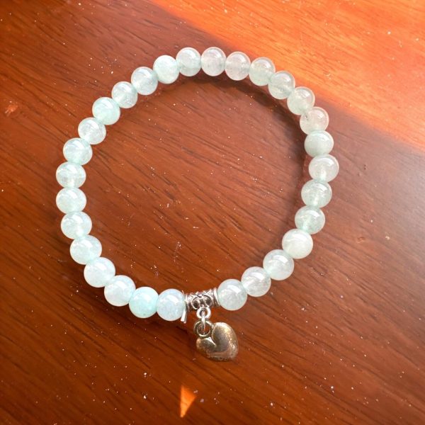 Pulseira Cristal Prehnite com Pingente